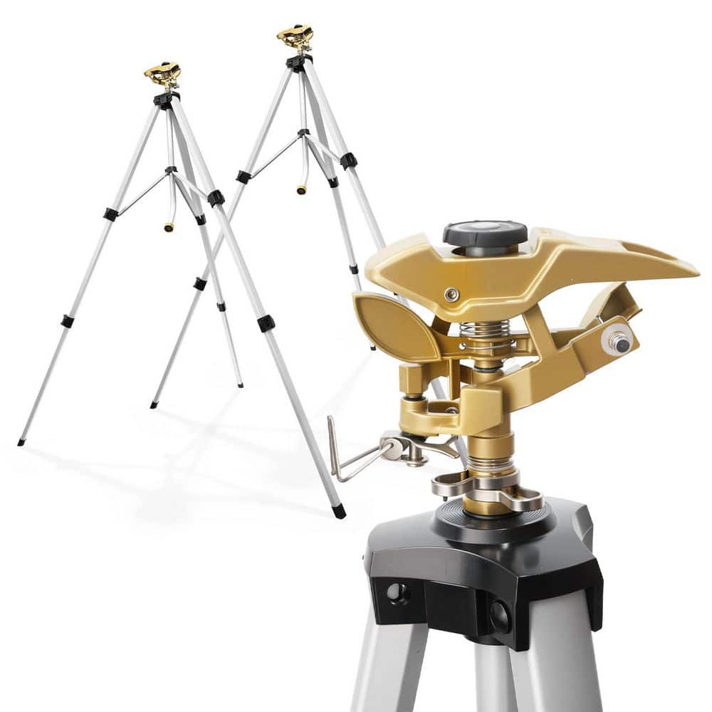 2 Pack Full Metal Zinc Alloy Tripod Impact Sprinklers with Adjustable Height and 360-Degree Rotation price history on PriceWatchPro