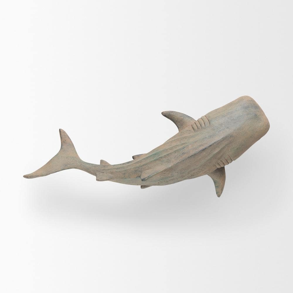 Mercana Grey Resin Willa Large Wall Mountable Whale Shark