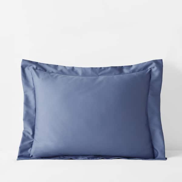 The Company Store Legends Hotel Supima Cotton Wrinkle-Free Blue Dusk Sateen Standard Sham