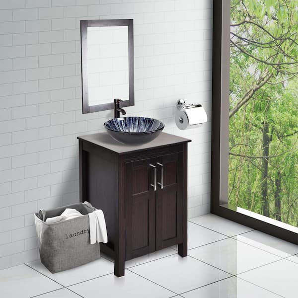 24 single bathroom vanity set with mirror