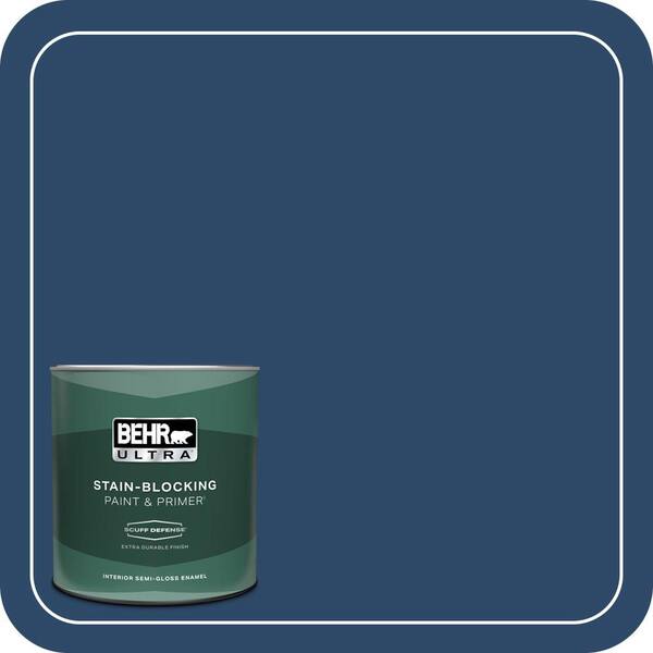 BEHR ULTRA 1 qt. #PPF-57 Lake View Extra Durable Semi-Gloss Enamel Interior Paint & Primer