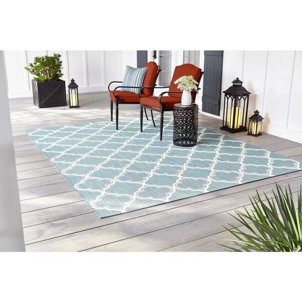 Hampton Bay Laurel Oaks Black Steel Outdoor Patio Stationary Dining