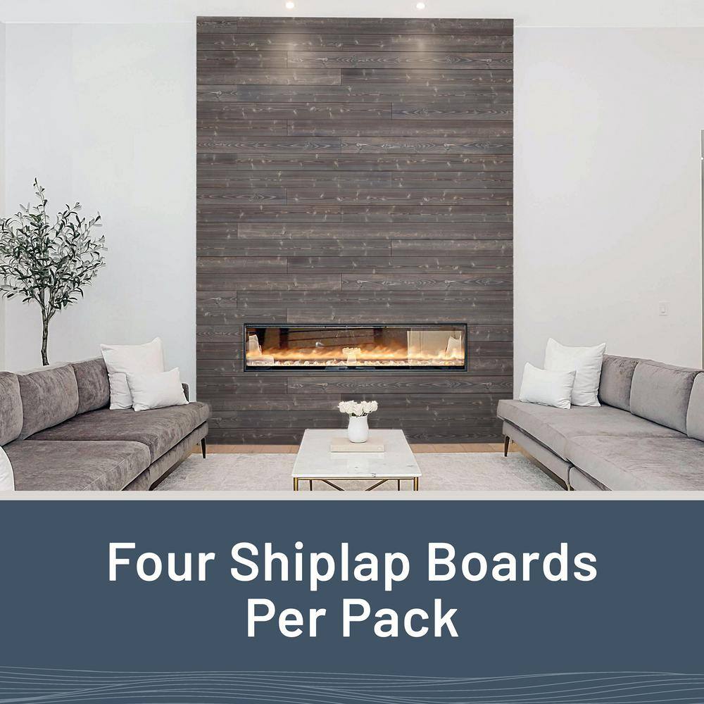 96'' Ash Gray Pine Shiplap Plank Boards