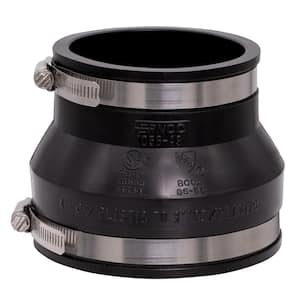 4 in. x 3 in. PVC DWV Mechanical Flexible Coupling