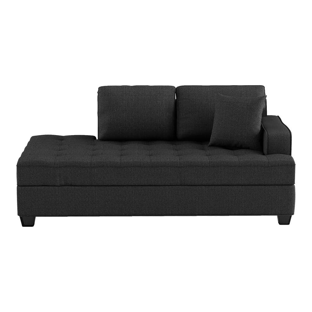 EVERGLADE HOME Lanning Black Fabric Arm Chair LX9327BK5 The Home Depot