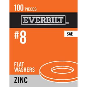 #8 Zinc Flat Washer (100-Pack)