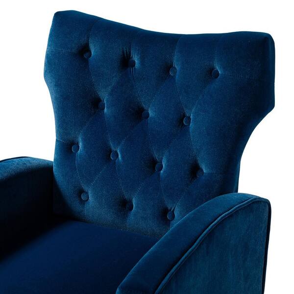 navy crushed velvet chair