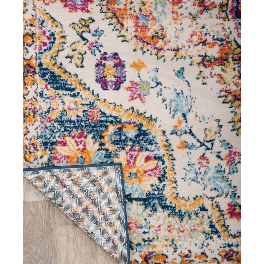 Rectangular 5' x 7' Multicolor Synthetic Bohemian Area Rug