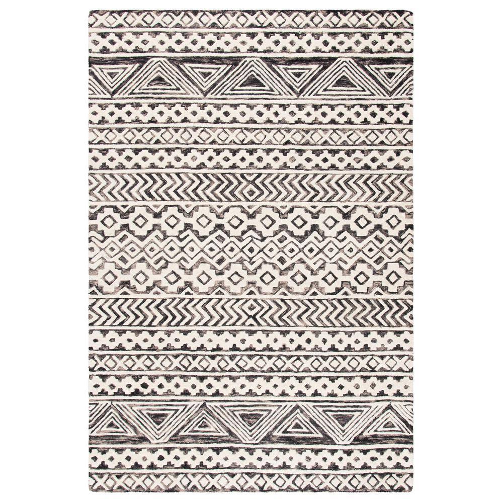 Handmade Gray Abstract Wool 2' x 3' Tufted Area Rug