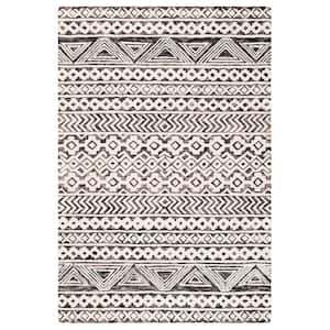 Abstract Ivory/Gray Doormat 2 ft. x 3 ft. Aztec Chevron Area Rug