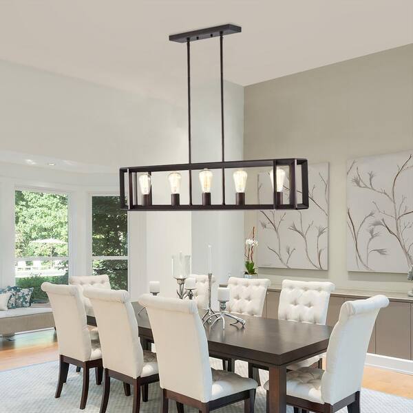 rectangular oil rubbed bronze chandelier