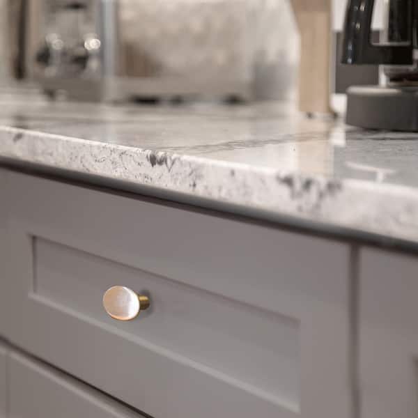 Design House 1 43 In Mesa Brushed, White Kitchen Cabinet Knobs Home Depot