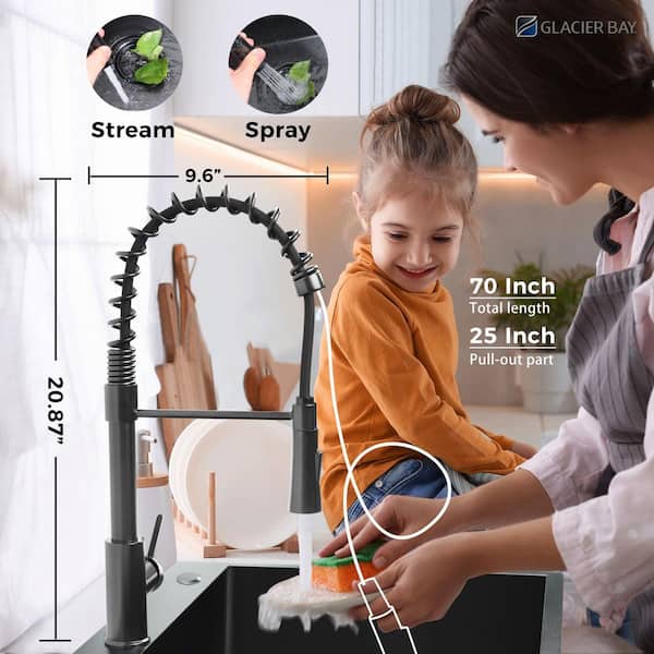 25 in. Drop-In Single Bowl 18 Gauge Gunmetal Black Stainless Steel Kitchen Sink