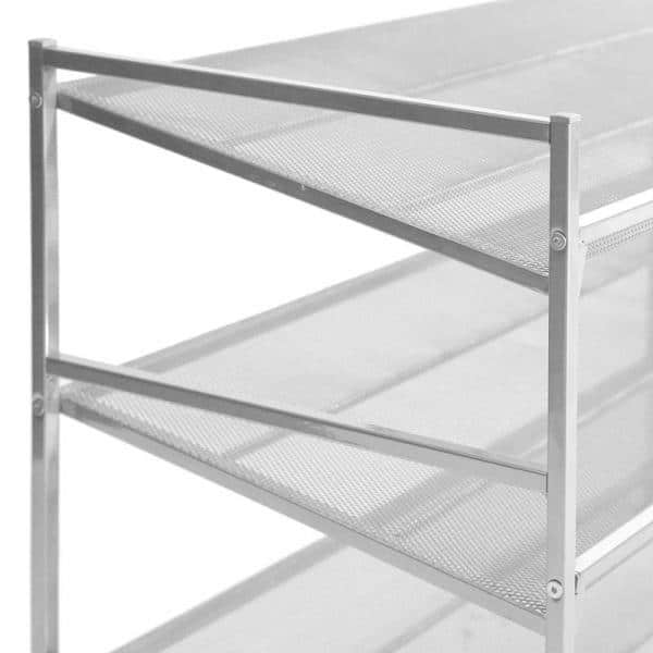 Seville Classics 22.75 in. H 3-Tier 24-Pair Expandable Non-Slip Metal Frame Shoe  Rack WEB673 - The Home Depot