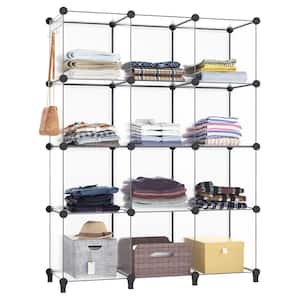 Luxury Living 27.5 in. H x 34.25 in. W x 13.5 in. D Clear Plastic 10-Cube  Organizer 83D - The Home Depot