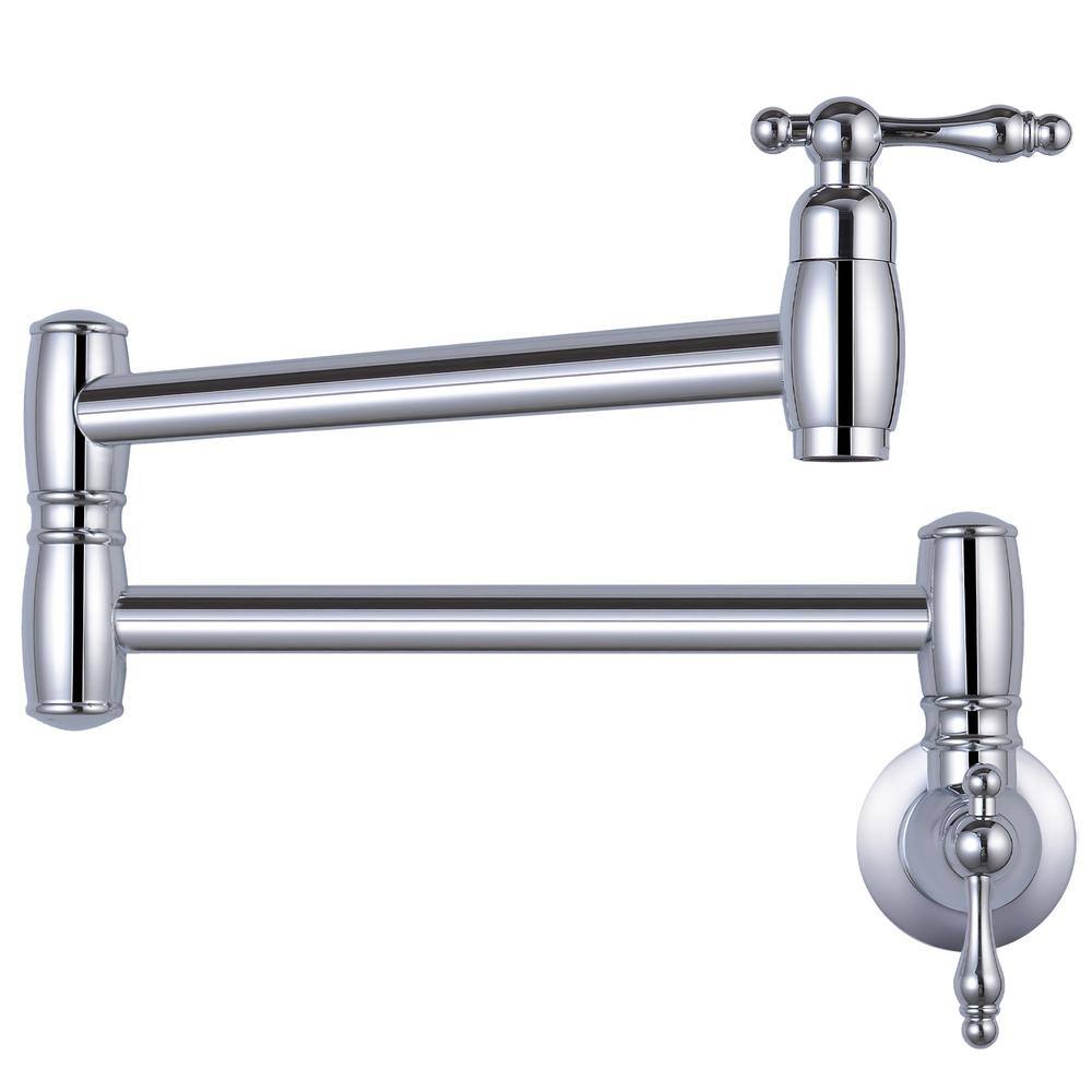 Commercial Restaurant Wall Mount Pot Filler in Polish Chrome