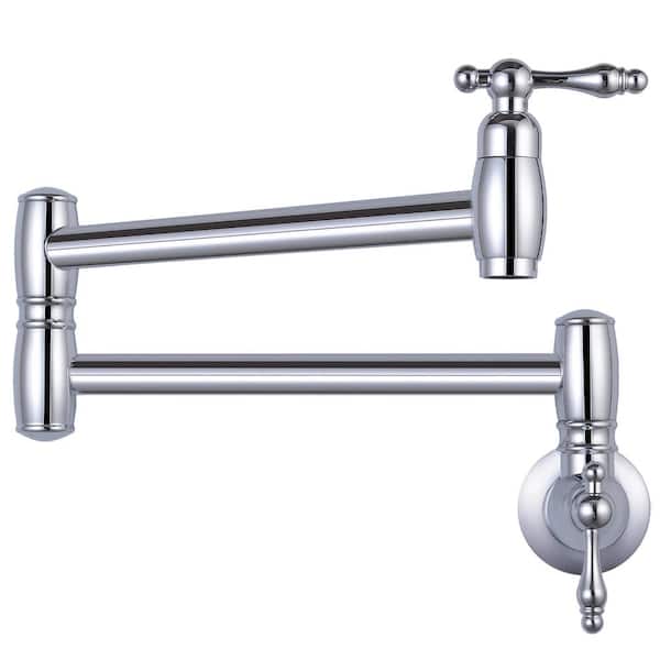 Commercial Restaurant Wall Mount Pot Filler in Polish Chrome