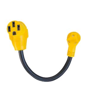 18 in. 125-Volt 30 Amp Male to 50 Amp Female Dog-bone RV Camper Power Cable