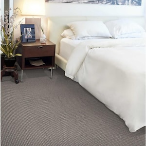 Cornerstone Stripe - Earth/Quarry - Brown 13.2 ft. 42 oz. Wool Pattern Installed Carpet