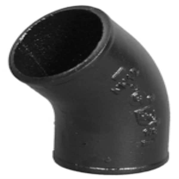 Charlotte Pipe 1-1/2 in. Cast-Iron DWV 45-Degree No-Hub Elbow