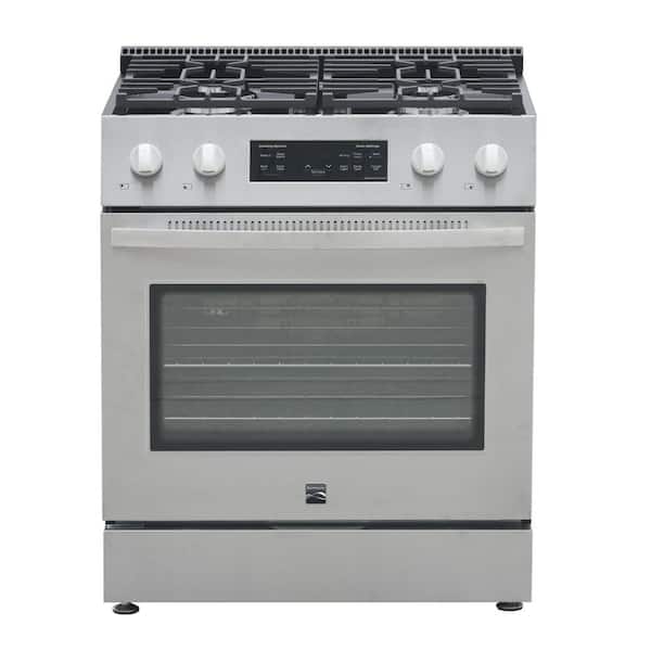5 cu. ft 4 Burners Freestanding Gas Range in Slate with Convention Stainless steel