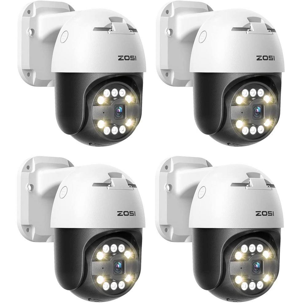ZOSI Wired 5MP POE Outdoor Home Security Camera, 4 Surveillance Camera