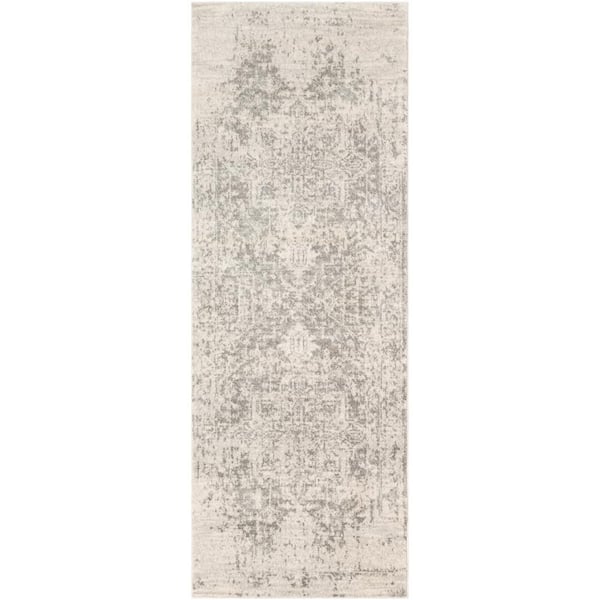 Livabliss Demeter Gray 2 ft. 7 in. x 7 ft. 3 in. Runner Rug