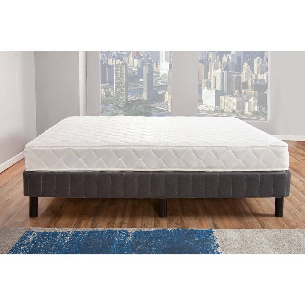 Twin Upholstered EnForce Metal Platform Bed Frame