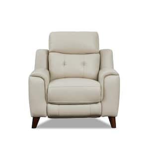 Torino Vanilla Top Grain Leather Zero Gravity Recliner with Built-In USB Type A and C Ports