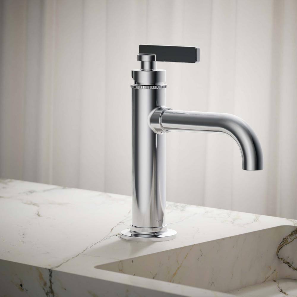 Polished Chrome Single-Handle Bathroom Sink Faucet