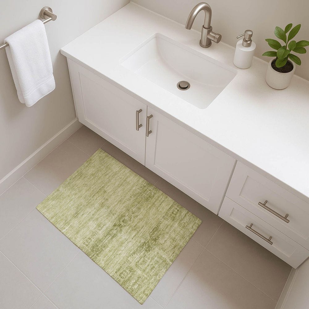 Mayfield Premium Machine Washable Abstract AMF1647 Aloe 2 ft. x 3 ft. Area Rug price history on PriceWatchPro