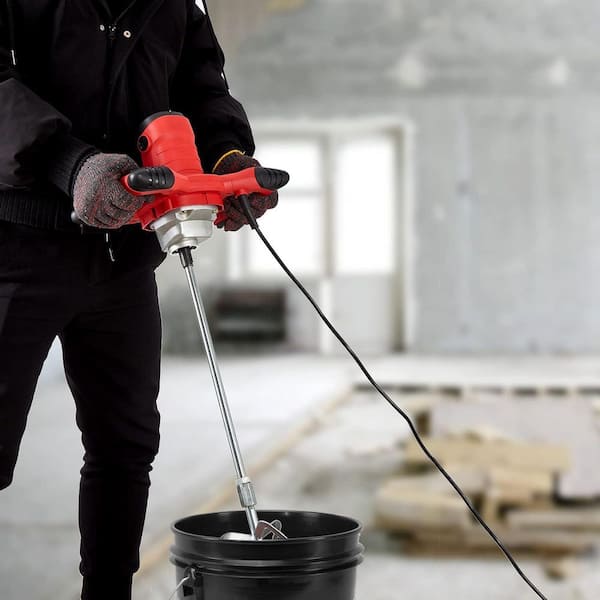 2300-Watts Handheld Electric Concrete Mixer Portable Cement Mixer with 6 Speeds for Mud Mortar Paint Mixing