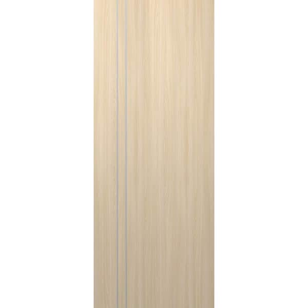 Belldinni Optima 2V 18 in. x 80 in. No Bore Loire Ash Solid Composite Core Wood Interior Door Slab