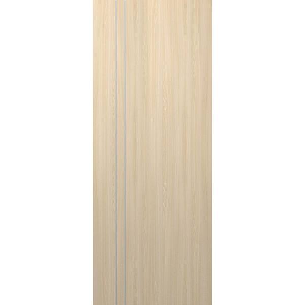 Belldinni Optima 2V 32 in. x 80 in. No Bore Loire Ash Solid Composite Core Wood Interior Door Slab