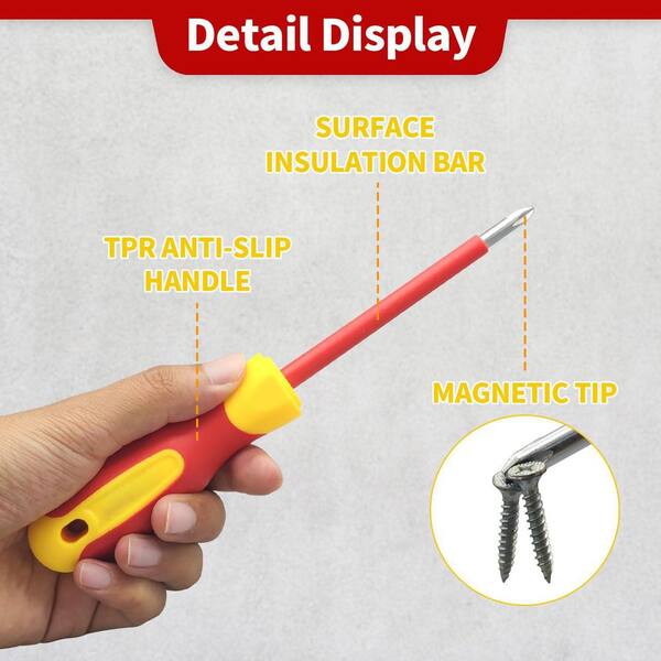 YICHUHAOXI Insulated 8-Piece Screwdriver Set Magnetic Tips 1000