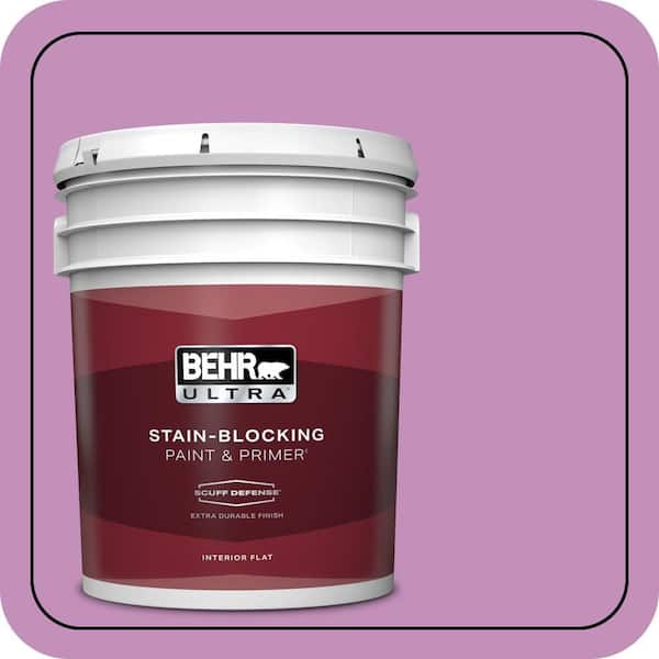 BEHR ULTRA 5 gal. #670B-5 Pretty Petunia Extra Durable Flat Interior Paint & Primer