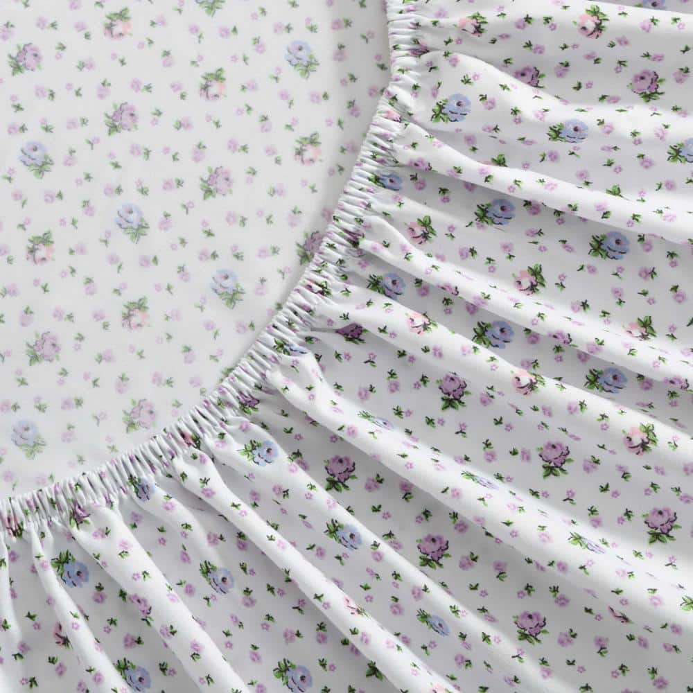 King Pink Floral Microfiber Sheet Set with Pillowcases