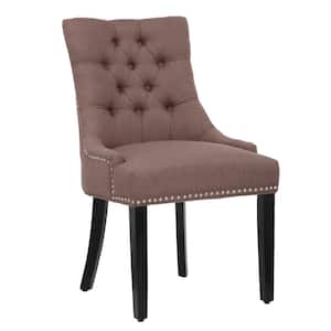 Mason Brown Tufted Wingback Dining Chair