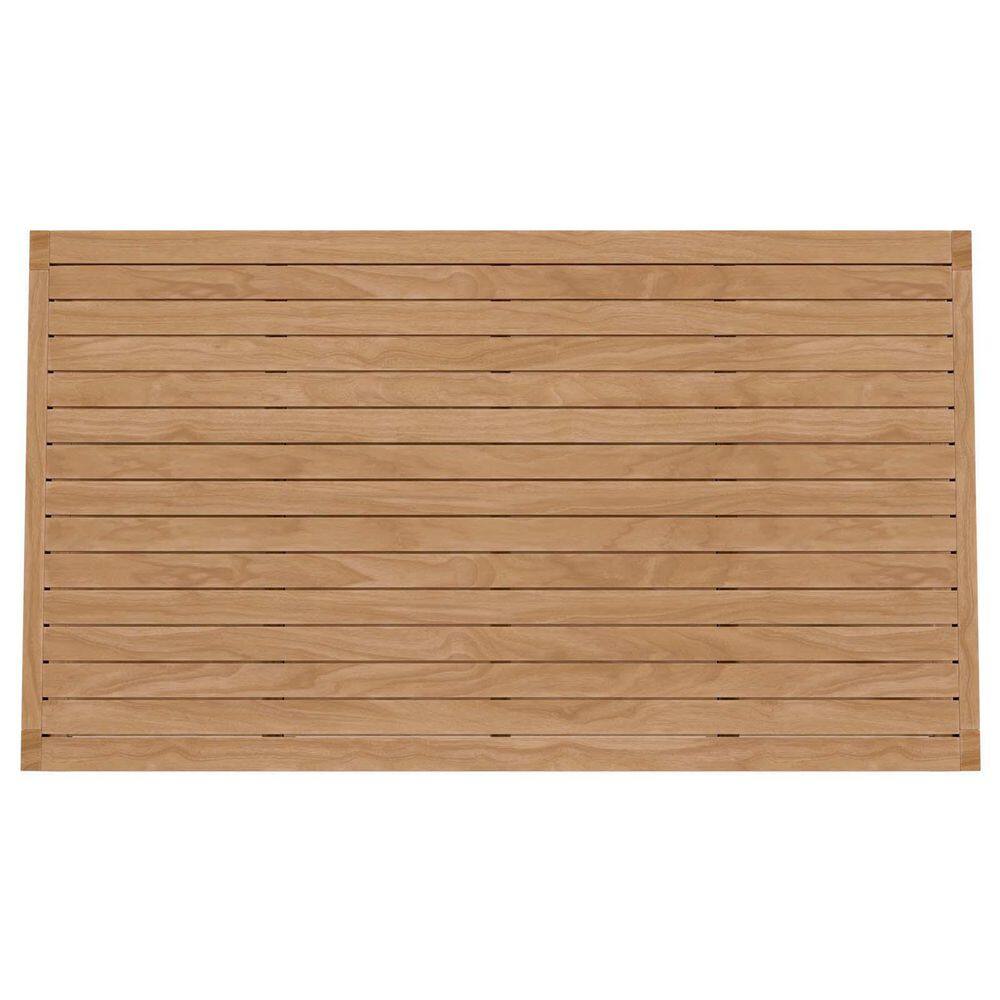 Carlsbad 55'' Natural Teak Wood Contemporary Outdoor Coffee Table