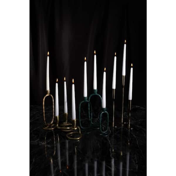 8 in. Gold Metal Novelty Glam Taper Candle Holder