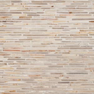Dixiewood Cracked Joint Brown 11.61 in. x 12 in. Marble Floor and Wall Mosaic Tile (0.96 sq. ft./Each)