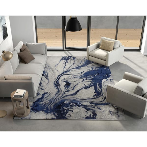 Lola Blue 8 ft. x 11 ft. Area Rug