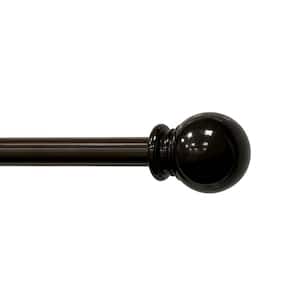 84 in. - 120 in. Adjustable Single Curtain Rod 5/8 in. Dia. in Oil Rubbed Bronze with Ball finials