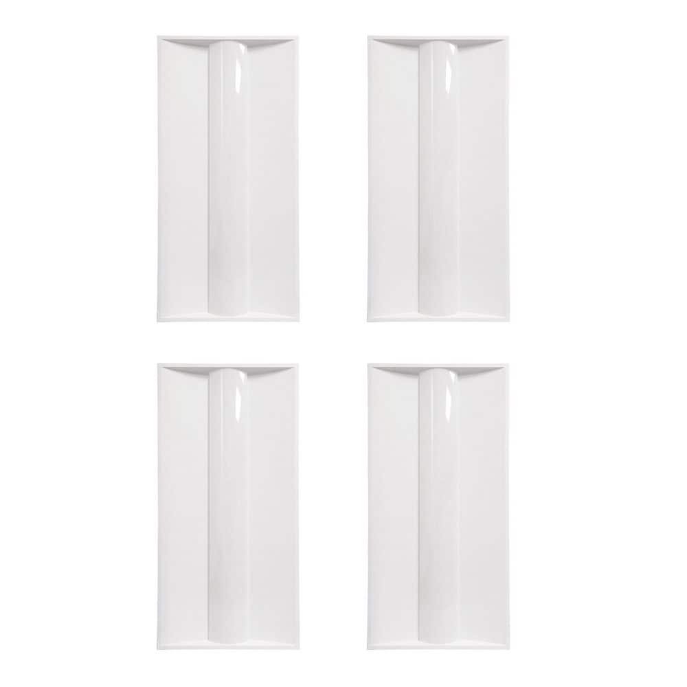 2 ft. x 4 ft. White 3500/4200/4900/5600/7000 Lumens Dimmable 5CCT Integrated LED Troffer, 4-Pack price history on PriceWatchPro