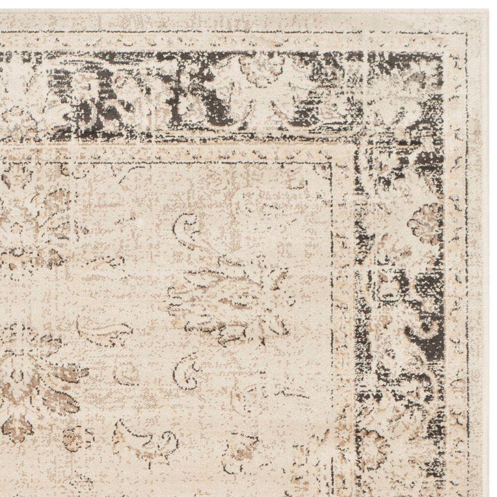 Vintage Stone Reversible Wool and Viscose Rug, 48" x 31"