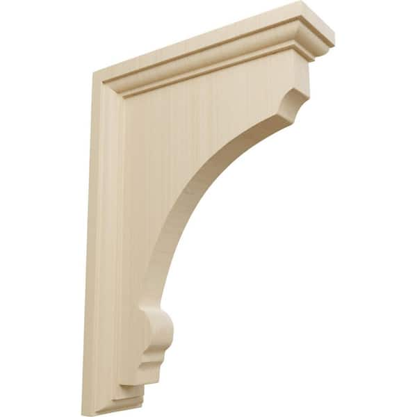 Ekena Millwork 2-1/2 in. x 10 in. x 7 in. Rubberwood Large Thompson Bracket