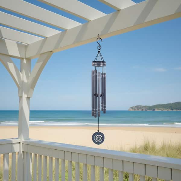 Sunset Vista Design 41 in. Aluminum Heavy Tone Wind Chime, Gray
