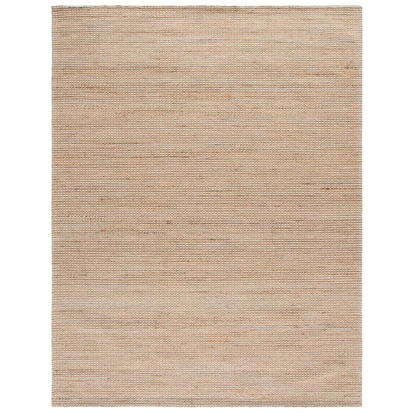 Natural Fiber 11 ft. x 15 ft. Natural/Beige Solid Woven Area Rug