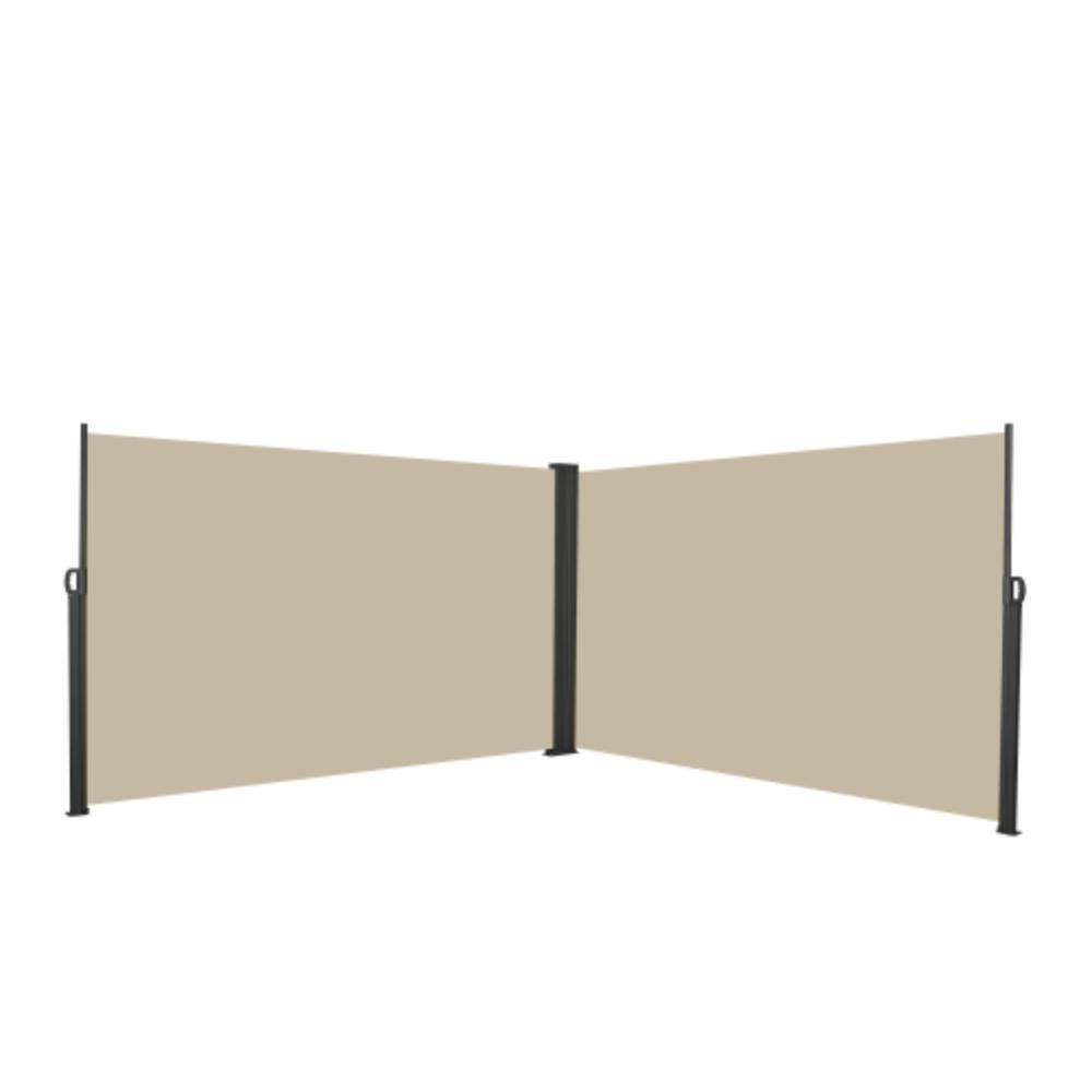 "276"" x 71'' Double Retractable Side Awning,Waterproof & UV-Resistant,Patio Screen Privacy Screen for Courtyard" price history on PriceWatchPro