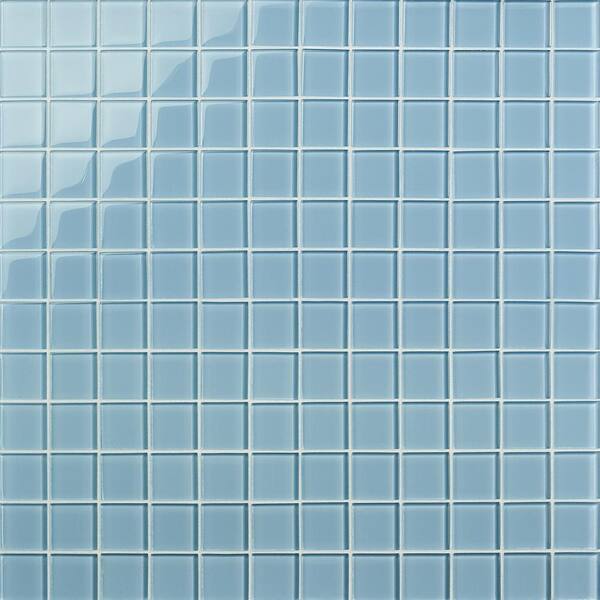 Ivy Hill Tile Contempo Blue Gray 4 in. x .31 in. Polished Glass Tile Sample